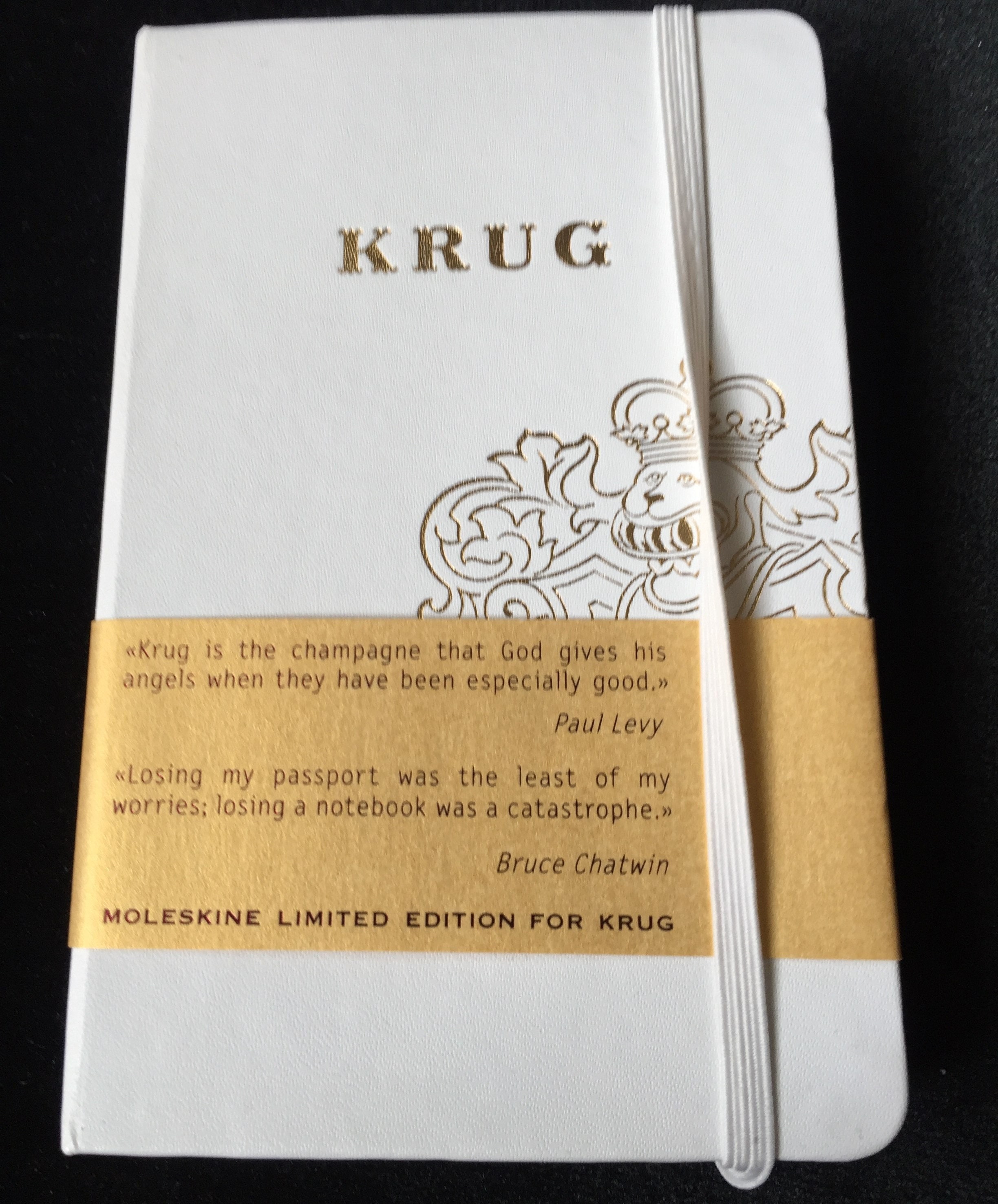 Krug Champagne Moleskine Notebook Pocket Size Leather Booklet 8-1