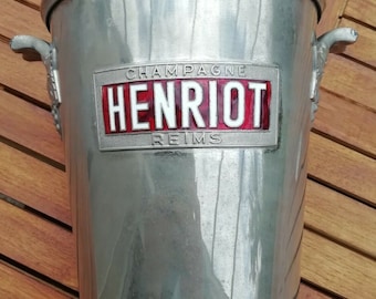 HENRIOT  Champagne Vintage  Ice Bucket Art Deco ARGIT 1930s Rare Collectable Enamel Label