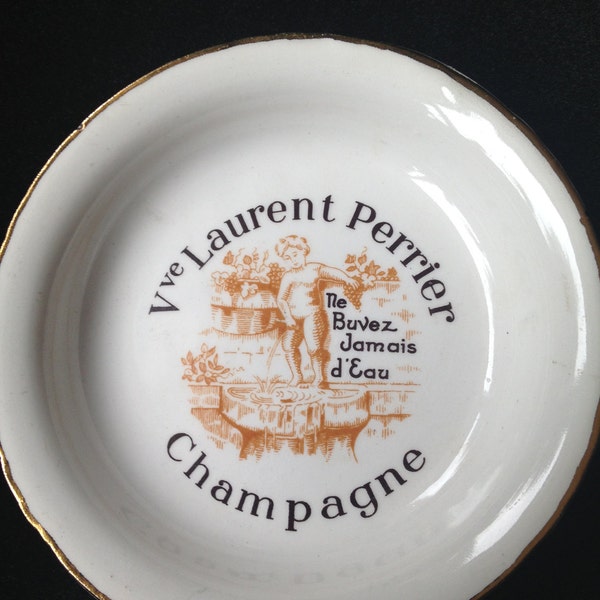 Laurent Perrier Champagne Coupelle Change Dish Coaster New Old Stock UNUSED Great For Tapas