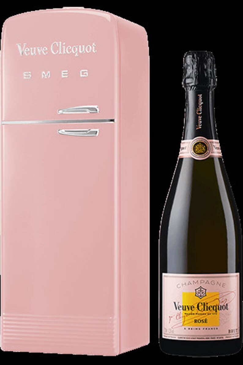 Veuve Clicquot ROSE Champagne Vintage Style Pink SMEG FRIDGE Etsy