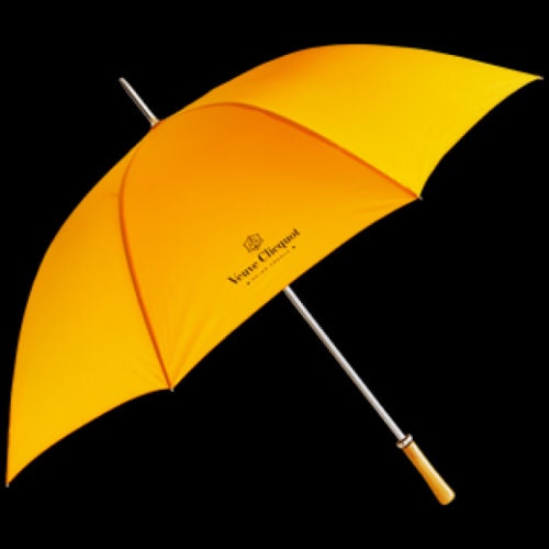 Veuve Clicquot Champagne Golf Umbrella Wooden Handle Fabulous Etsy