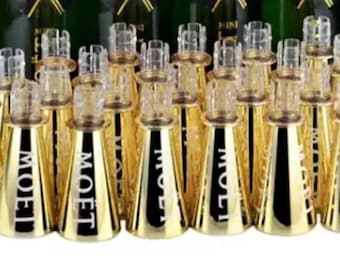 12 X Moët Mini Champagne Bottle Sippers - Wedding | Bachelorette Party Favor  Event Favors BRAND NEW UNBOXED