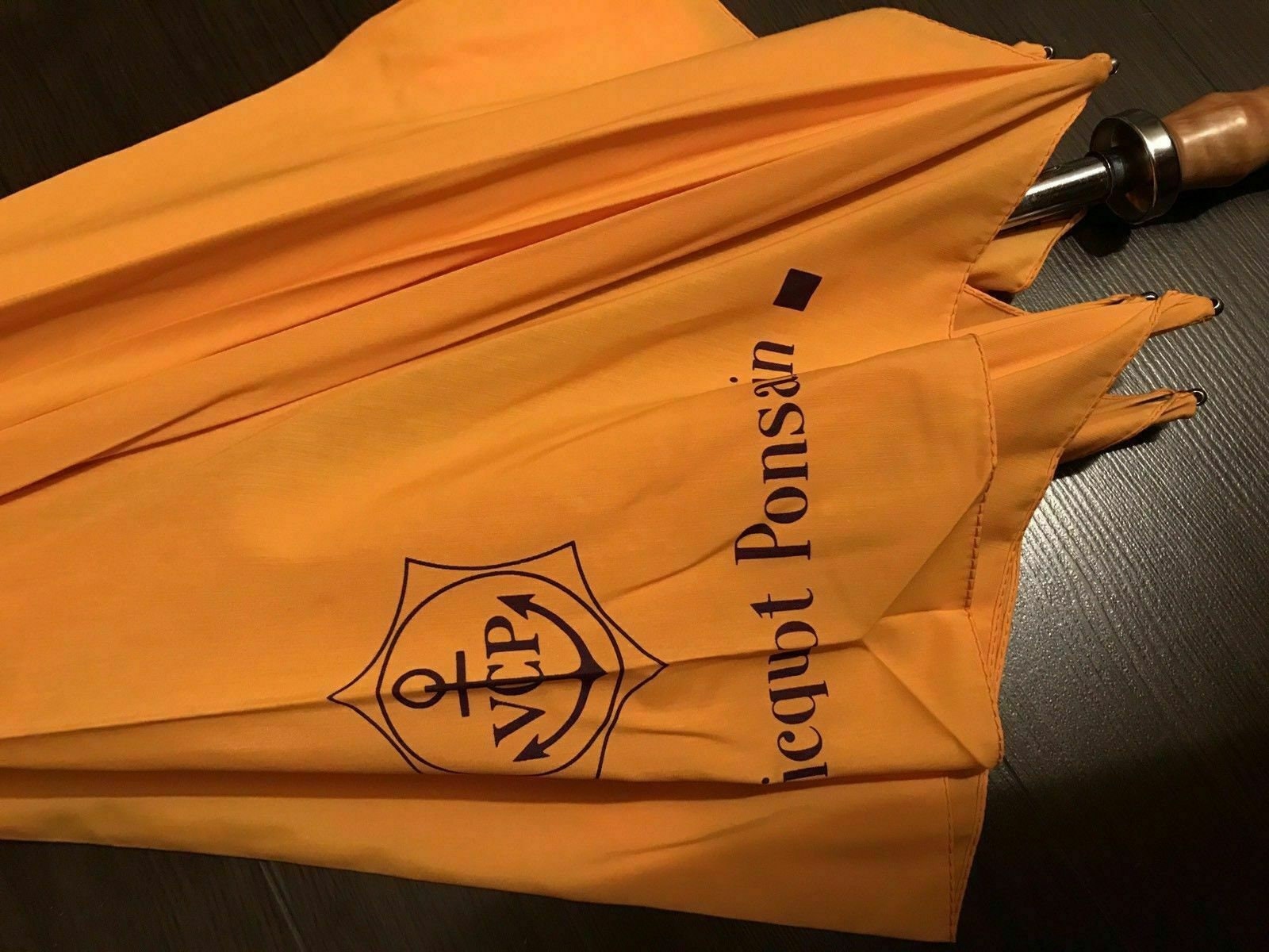 Veuve Clicquot Champagne Golf Umbrella Wooden Handle Fabulous Etsy