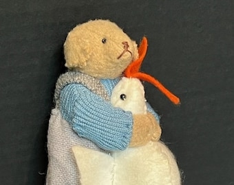 Lara Zano's Boy Teddy Bear Holding His Pet Duck