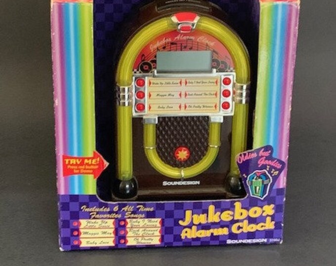 Soundesign Jukebox Alarm Clock, 6 Songs W/lights, Model 3160J Etsy