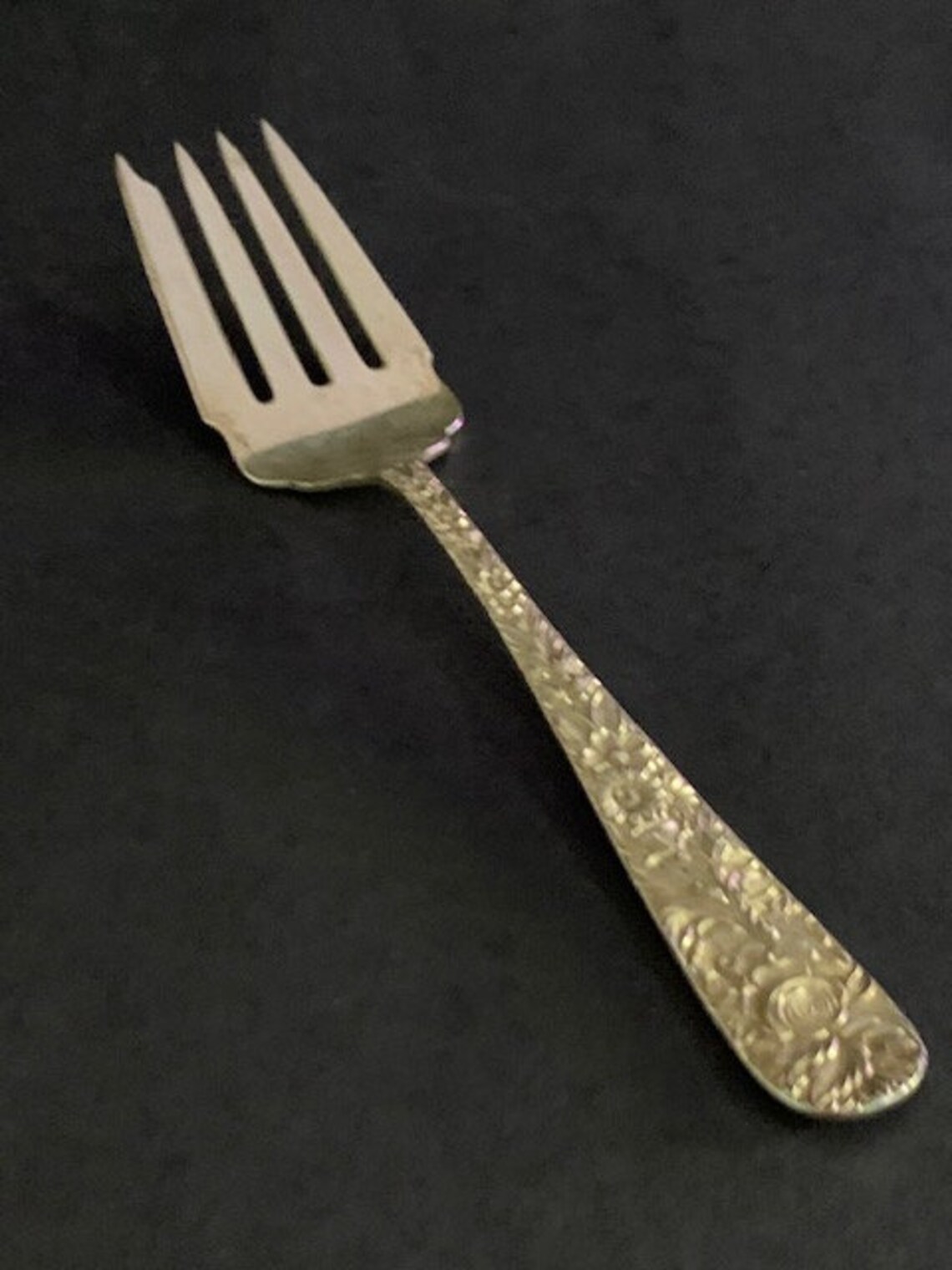 S. Kirk & Son Sterling Repousse Pattern Serving Fork Etsy