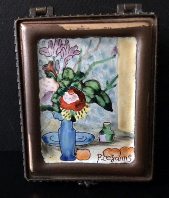 Kelvin Chen Handpainted Enamel Hinged Trinket Box With Etsy