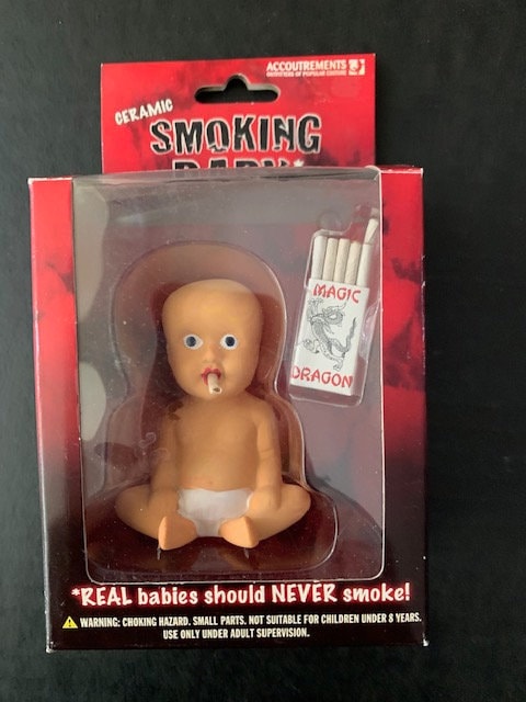 Novelty Ceramic SMOKING BABY, Distributed by Accoutrements 2003