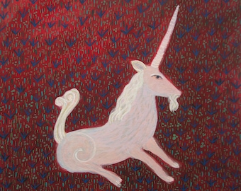 peinture originale Licorne