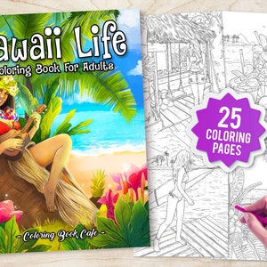 Hawaii Life Coloring Book for Adults