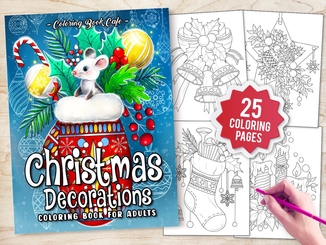 christmas-decorations-coloring-book-for-adults-etsy