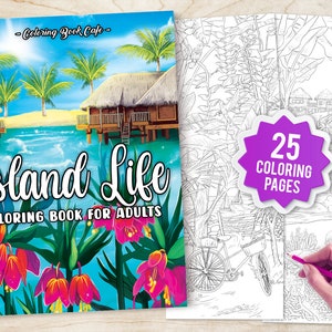 Island Life Coloring Book for Adults