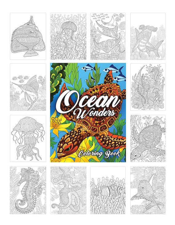 550+ Ocean Wonders Coloring Book Best HD