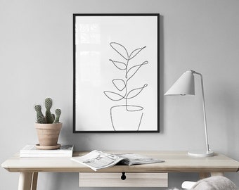 Plant in the pot Wall Art Print Poster | New Home Gift |