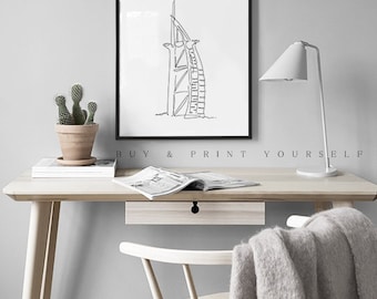 Dubai Wall Art Print Poster | Dubai| New Home Gift |