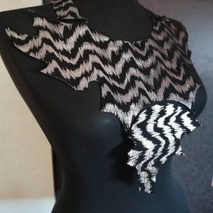 Modern Necklace, Oversize Necklace, Satement Necklace, Leather Necklace, Bib Necklace, Statement Jewelry, Performance Jewelry, Prom Necklace
