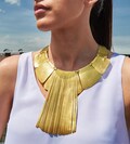Leather Statement Necklace, Handmade Jewelry for Women, Egyptian Necklace, African Bib Necklace, Leather Necklace, Leather Jewelry, Mom Gift