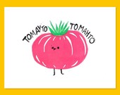 Stampa Linocut: Tomahto, Tomayto