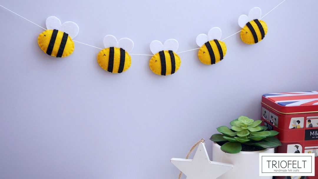 Bee Banner, Bumble Bee Banner, Bee Garland, Bumble Bee Garland, Bee Ba –  CRAFTY CUE