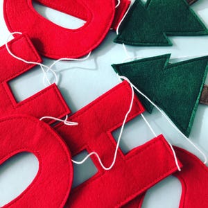 Christmas garland, Ho-ho-ho garland, Christmas bunting, Christmas felt garland, Christmas felt bunting, fireplace garland