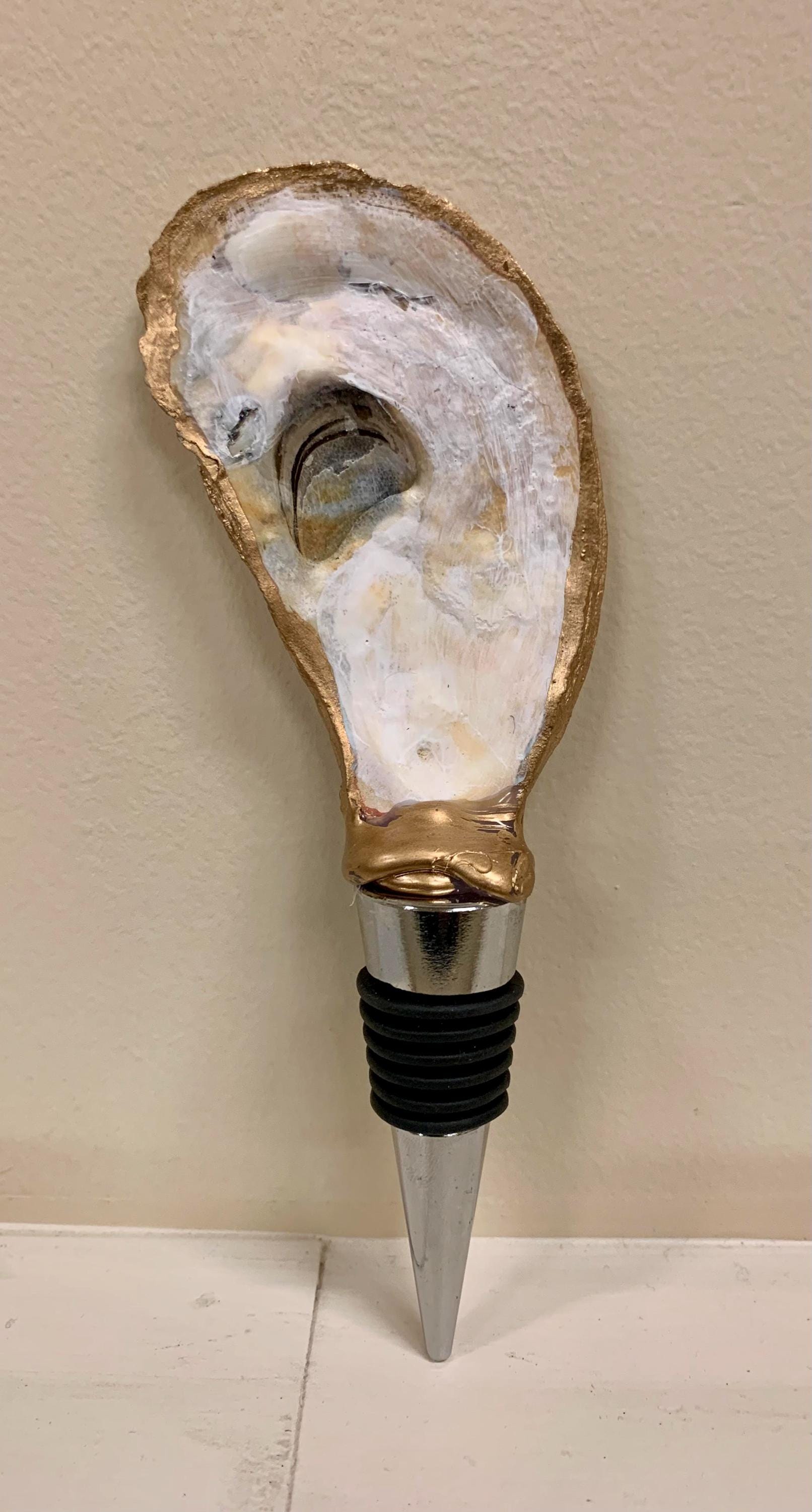 Oyster Shell Wine Bottle Stopper - Etsy