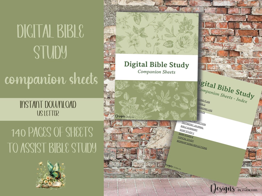 Digital Bible Study Companion Sheets SOAP Journal, Faith Reflection