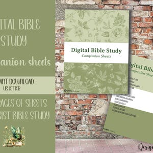 Digital Bible Study Companion Sheets Printable Digital Bible Template Bible Summary SOAP Journal Faith Reflection GoodNotes Notability