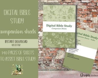 Digital Bible Study Companion Sheets: SOAP Journal, Faith Reflection (Printable)