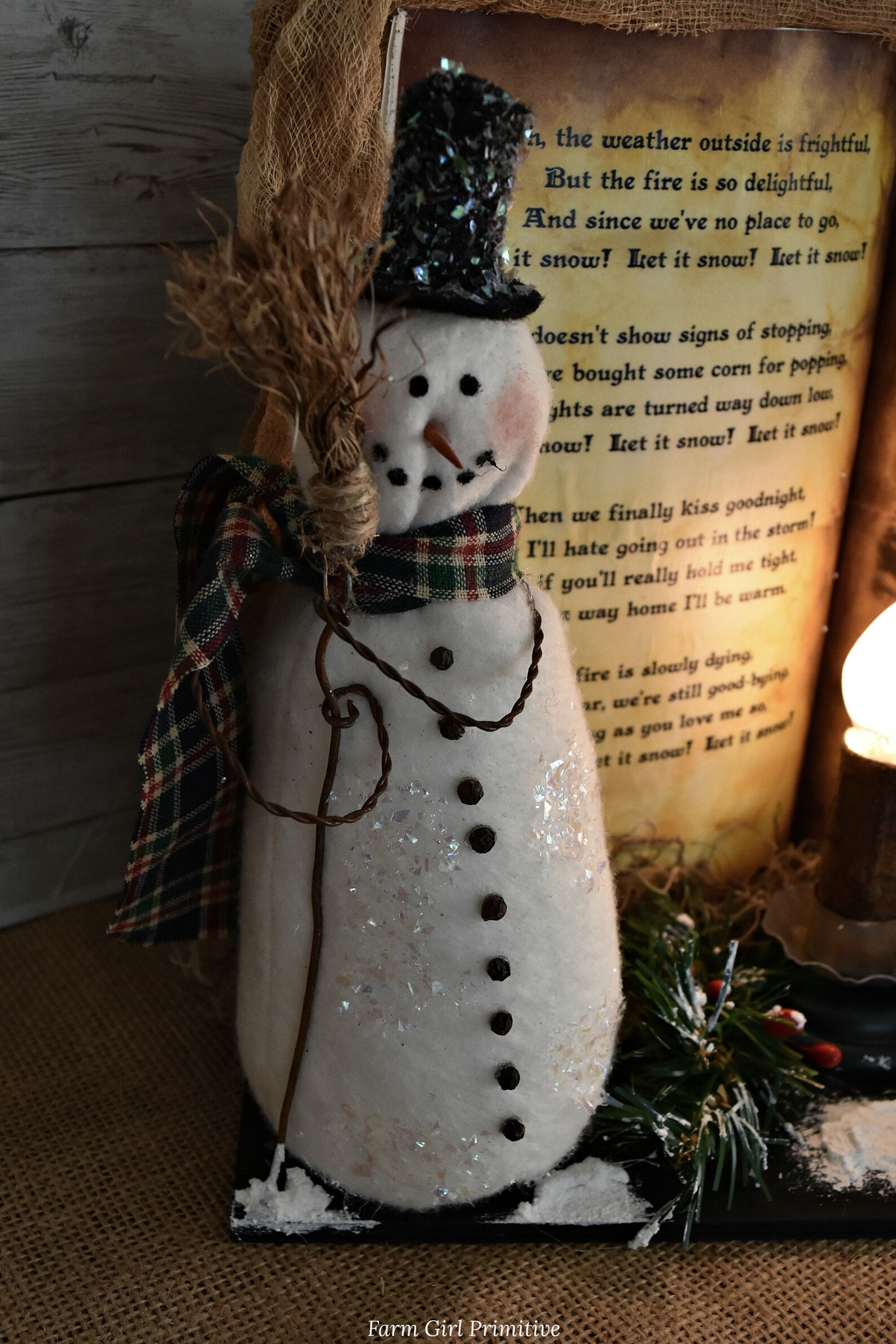 Download Let It Snow Altered Book Christmas Decoration | Etsy