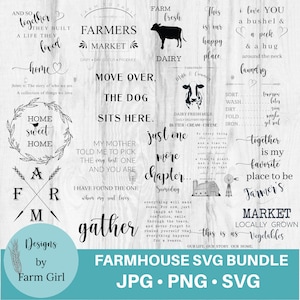 Farmhouse Sign SVG Bundle: Rustic Home Decor (Digital Download)