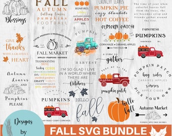 Fall SVG Bundle | Fall svg | Hello Fall svg | Fall Leaves svg | Fall SVG Images | Fall Truck svg | Autumn svg | Pumpkin Truck svg