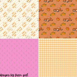 Pumpkin Truck Digital Paper Pack Autumn Digital Papers Fall Digital ...