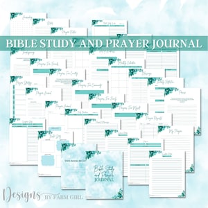 Printable Bible Study and Prayer Journal, Bible Study Printables, Bible Study Journal, Prayer Journal, Bible Study Tools, Downloads