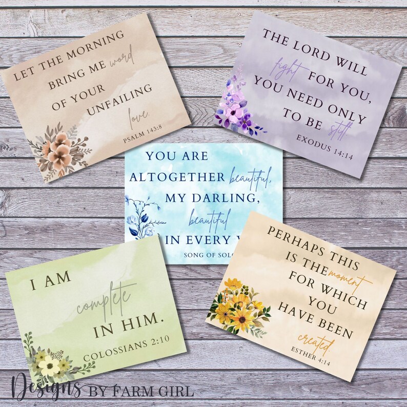 Scripture Verse Flashcards for Women, Bible Verse Flash Cards