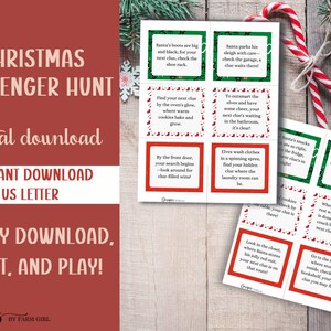 Christmas Scavenger Hunt Printable Party Games Christmas Party Printables Christmas Digital Download