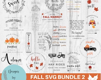 Farmhouse Fall SVG Bundle | Farmhouse Fall Signs | Fall Pillows | Fall SVG Bundle | Fall Farmhouse Decor | Fall Sign Designs