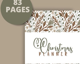 Printable Christmas Planner, Boho Christmas Planner, Holiday Planner, Christmas Budget, Holiday Checklists, Child Activity Pack