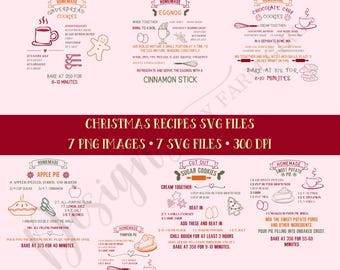 Christmas Recipe SVG Bundle: Farmhouse Kitchen Cut Files