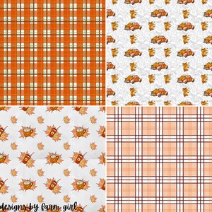 Pumpkin Truck Digital Paper Pack Autumn Digital Papers Fall Digital ...