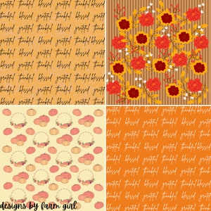 Pumpkin Truck Digital Paper Pack Autumn Digital Papers Fall Digital ...