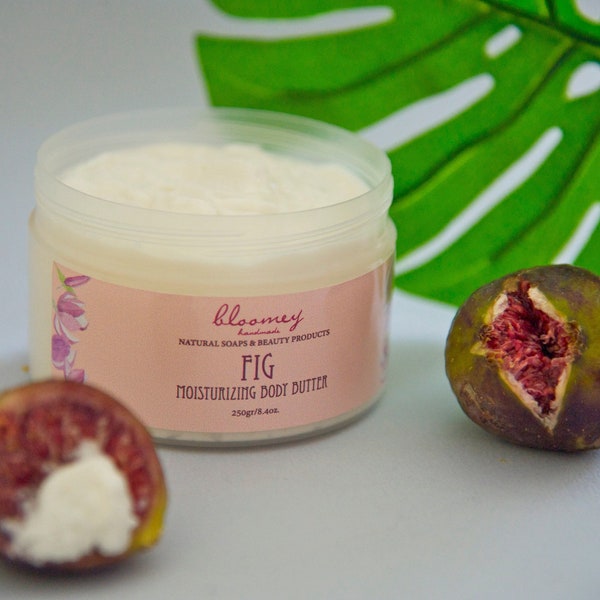 Fig Scented Body Butter, Skin Soothing Body Cream, Hydrating Body Lotion, Whipped Body Butter, Dry Skin Body Moisturizer, Self-Care Gift