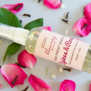 After Bath Oil For Silky Soft Skin Spices & Roses