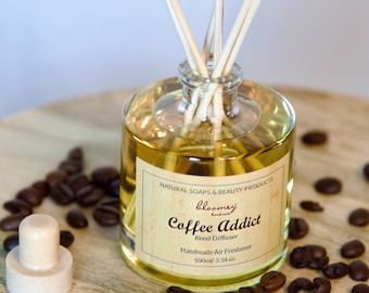 Coffee Scented Reed Diffuser, Coffee Home Fragrance, Home Scent For Coffee Lovers, Housewarming Gift, Office Décor, Diffuser with Sticks