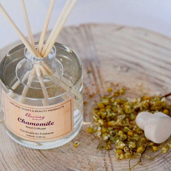 Chamomile Reed Diffuser, Natural Room Diffuser, Eco-Friendly Home Fragrance, Non Toxic Air Freshener, Botanical Home Scent, New Home Gift