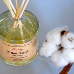 Handcrafted Reed Diffuser with Cotton Scent 3.4oz