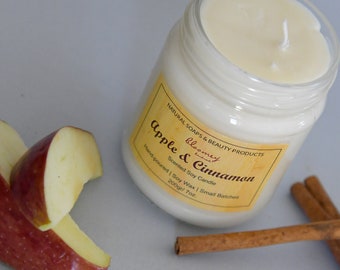 Apple Spice Soy Candle, Cinnamon Candle, Winter Home Scent, Spicy Scented Candle, Housewarming Gift, Candle Décor, Natural Home Fragrance