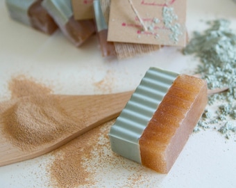 Green Clay Soap, Exfoliating Soap, Lavender Soap, Detoxifying Soap, Glycerin Soap, Organic Soap, Skin Exfoliation, Natural Skin Care, Vegan