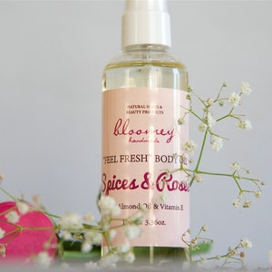 Skin Dehydration Body Oil Natural Spices & Roses Scent