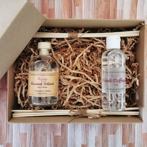 Reed Diffuser Geschenkset, natürlicher Raumduft, Diffusor mit Nachfüllgeschenkset, Geschenk für neues Zuhause, ungiftiger Lufterfrischer, Selbstpflegegeschenk