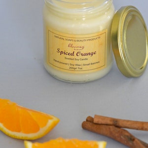 Non-Toxic Scented Soy Candle Orange & Cinnamon
